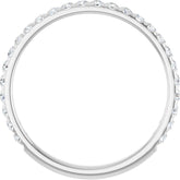 14K White 1/3 CTW Lab-Grown Diamond French-Set Anniversary Band